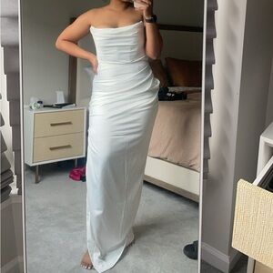 Satin Heart Maxi Dress